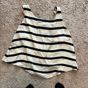 Elegant Black and White Striped Tank Top